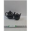 Image 1 : (2) Black Ceramic Teapots- (1) From Royal Canadian Art Pottery