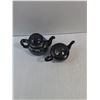 Image 2 : (2) Black Ceramic Teapots- (1) From Royal Canadian Art Pottery