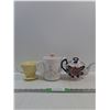Image 1 : (2) Ceramic Teapots And Vintage Melitta Ceramic Pour-Over Coffee Filter