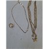Image 2 : Various Jewelry Pieces- (2) Necklaces, Pin, (3) Sets Of Earrings (1 Missing)