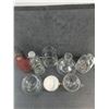 Image 4 : Mostly Glassware- (2) Vases, Taylor Field Liquor Bottle,Cup, Bowl, Fine Canadian Rye Whiskey Decorat