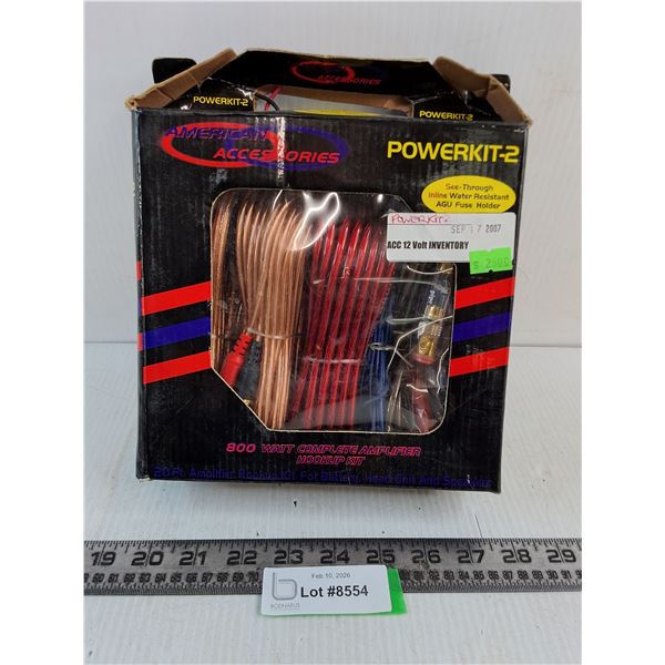 American Accessories Powerkit-2 800 Watt Amplifier Hookup Kit - Appears Unused