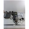 Image 1 : (2) Land Line Office Telephones - Untested, As is, (6) Metal Wire Organizer Trays