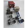 Image 3 : Wicker Basket w/2 Model Trucks - As is