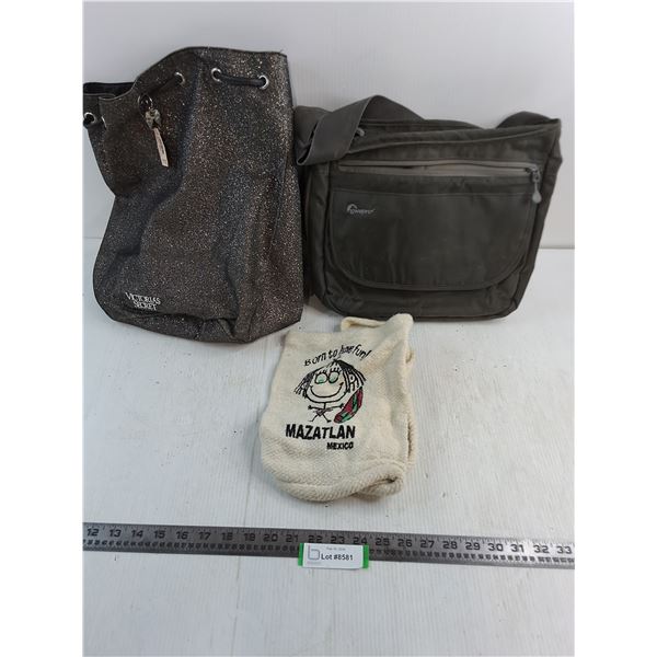Lowepro Laptop Bag, Victoria's Secret Drawstring Bag, Mexican Shoulder Tote