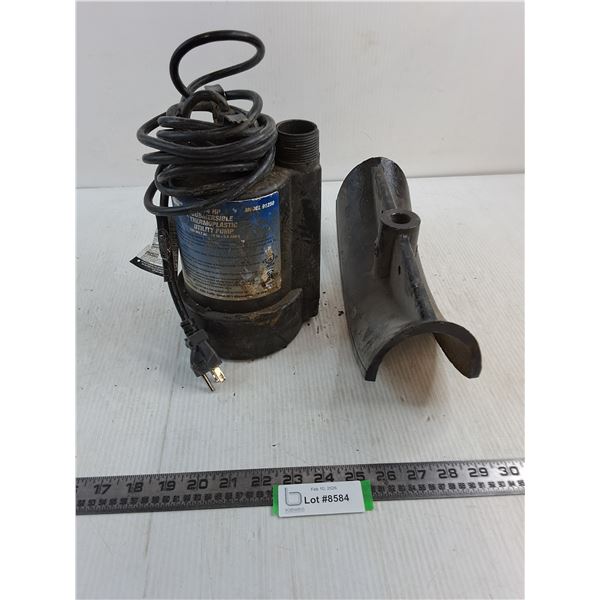 Sump Pump - Untested, As is, 2.5" Pipe Bender