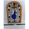 Image 1 : Religious Stained Glass Wall Decor - 13.5" x 20" - PICK UP