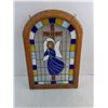 Image 2 : Religious Stained Glass Wall Decor - 13.5" x 20" - PICK UP