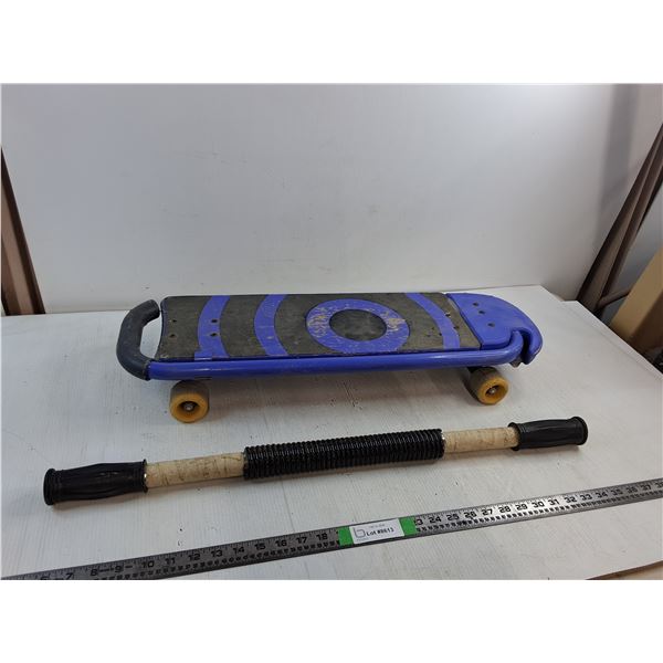 Skateboard With Handle- As Is & Working Bending Bar - PICK UP ONLY