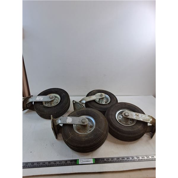 (4) Wheel With Mount Plate- As Is - PICK UP ONLY
