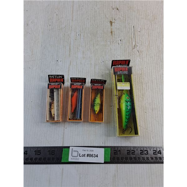 (4) Rapala Fishing Hooks