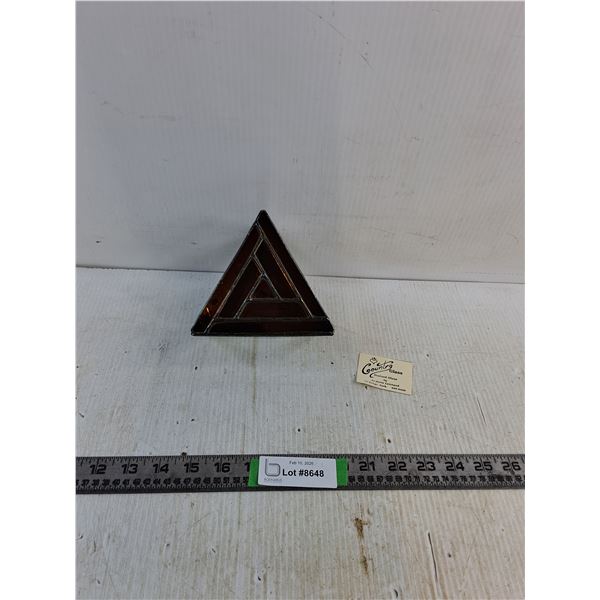 Triangle Glass Container- Country Stained Glass