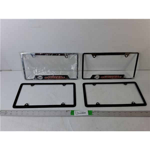 (4) Metal License Plate Frames