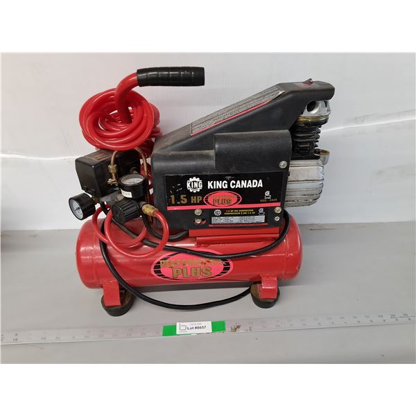*King Canada 1.5 HP Air Compressor- Powers On, Cannot Ship