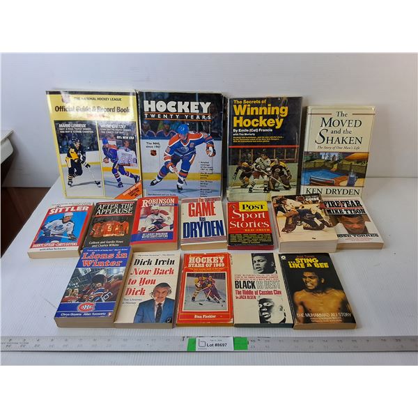 Mostly Vintage Sports Books- Muhammad Ali, Mike Tyson, Dick Irvin, Misc.