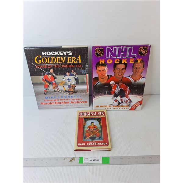 (3) Hockey Books- Golden Era, Original Six, Fans' Guide