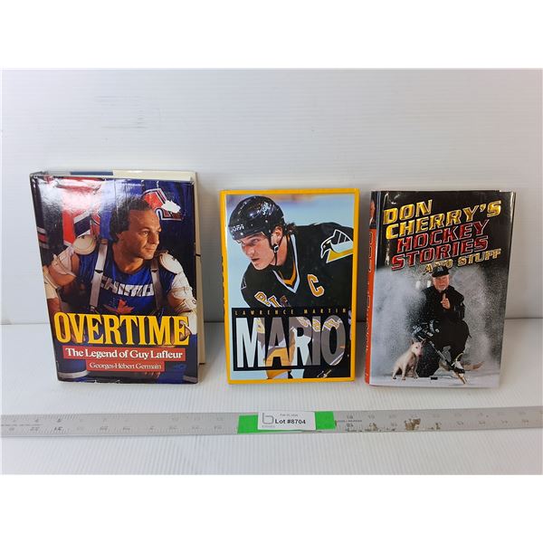 (3) Hockey Books- Guy Lafleur, Mario Lemieux, Don Cherry