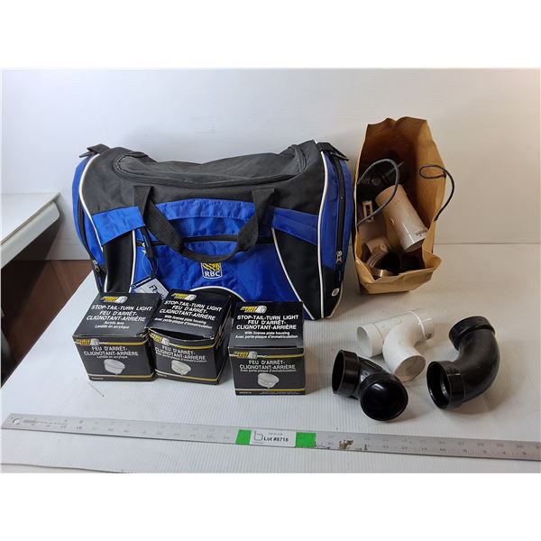RBC Duffle Bag, Power Fist Trailer Lights & Pipe Fittings- Pickup Preferred