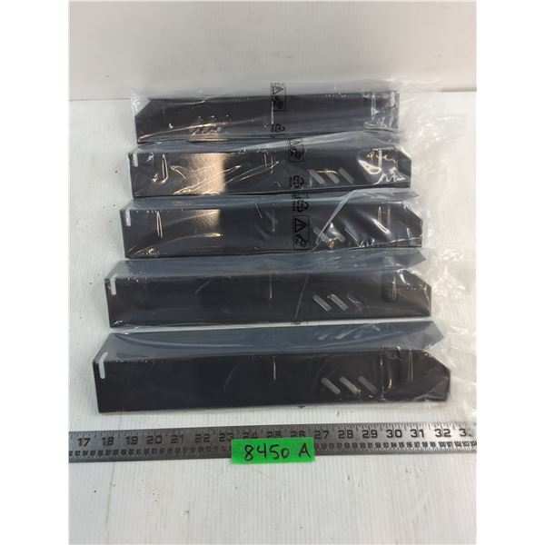 (5) Unused BBQ Burner Heat Shield Plates - 1.5x4x15"
