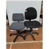 Image 1 : * (2) Armless Office Chairs - Grey Adjust Broken, (1) Stackable Arm Chair - Pickup Only