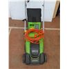 Image 2 : * Greenworks Electric Lawn Mower w/2 Extension Cords & Bag - Tested - Pickup Only