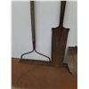 Image 3 : (3) Spade Shovels, Lawn Rake - Longest 66" - Pickup Only