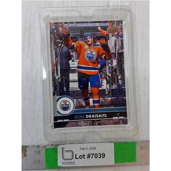 Leon Draisaitl Oversized Edmonton Oilers Card, Cannot Authenticate