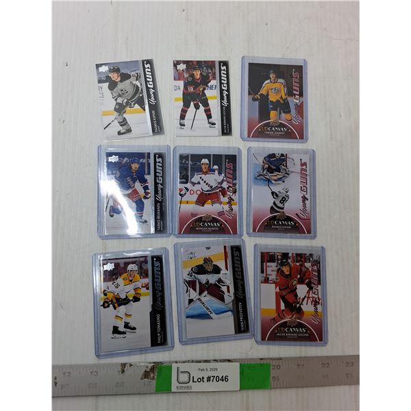 (9) Upper Deck Young Guns Rookie Cards, Cannot Authenticate