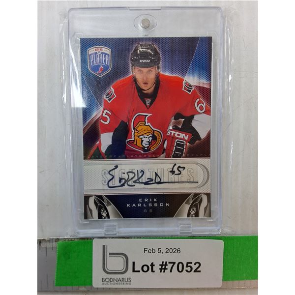 Erik Karlsson Ottawa Senators Rookie Autographed Card, Cannot Authenticate