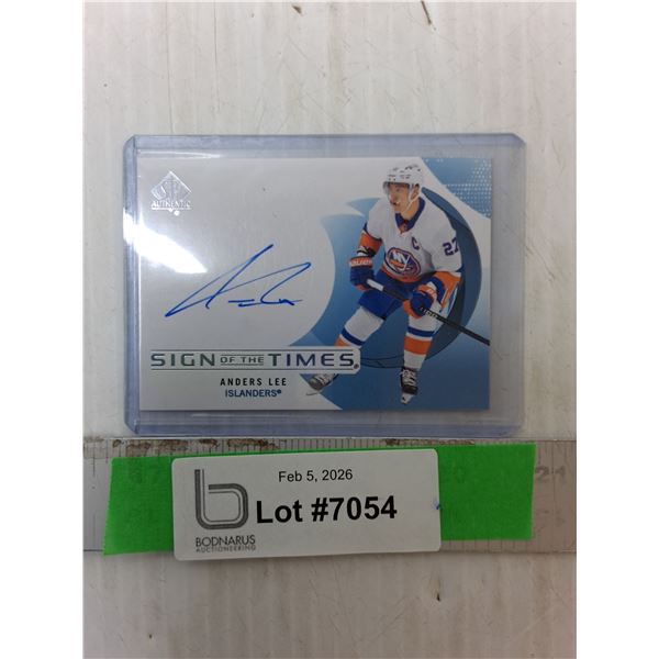 Anders Lee New York Islanders Sign of the Times Autographed Card, Cannot Authenticate