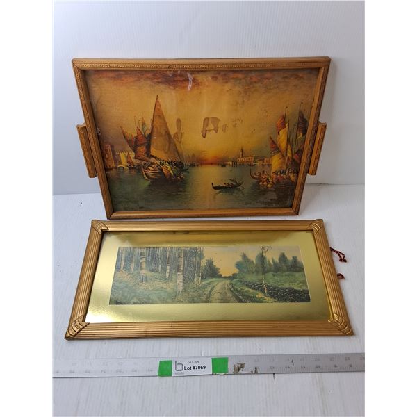 Framed Nature Photo & Ship Style Tray Up to 19.5"  & 12.5" Wide, Pickup Preferred