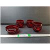 Image 1 : (4) Ruby Red Glasses