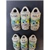 Image 3 : (6) Ceramic Spice Shakers 3.5"