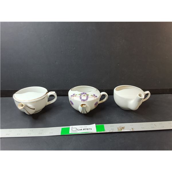 (3) Vintage Invalid Cups