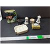 Image 1 : Decorative Salt & Pepper Shakers, Soap Dish, Trinket Holder, Misc.