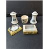 Image 2 : Decorative Salt & Pepper Shakers, Soap Dish, Trinket Holder, Misc.