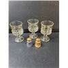 Image 2 : (5) Liquor Glasses, Creamer, Ceramic Salt & Pepper Shakers