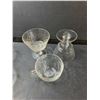 Image 3 : Glass Cake Stand 9.5" Diameter & (7) Glasses