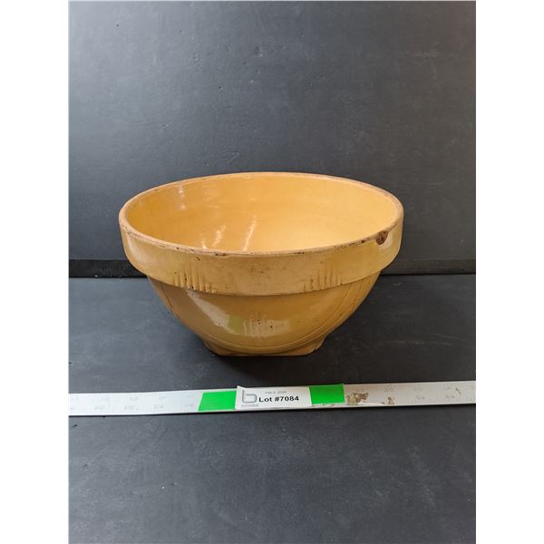 Yellow Ware Mixing Bowl 11" Diameter