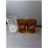 Image 3 : (6) Decorative Glasses- Winter & Roses