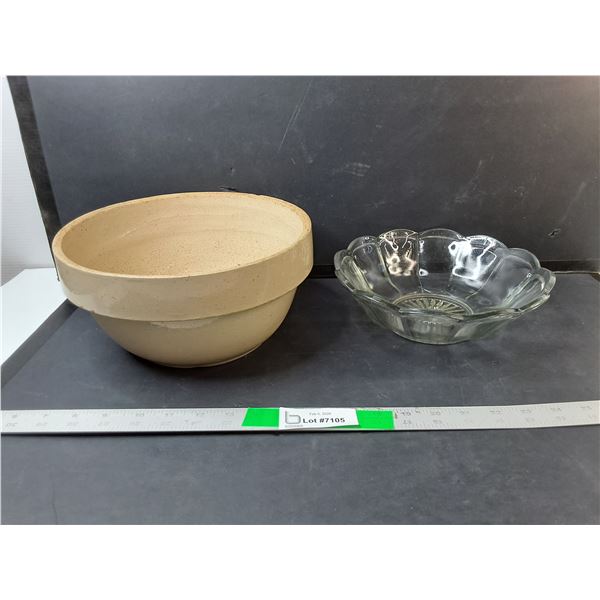 Glass & Stoneware Bowls Up to 10" Diameter