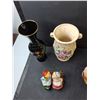 Image 3 : Salt & Pepper Shakers, Vases Up to 10", Iridescent Divided Trinket Dish, Misc.