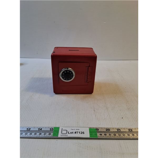 Red Tin Lock Box 5"x5"