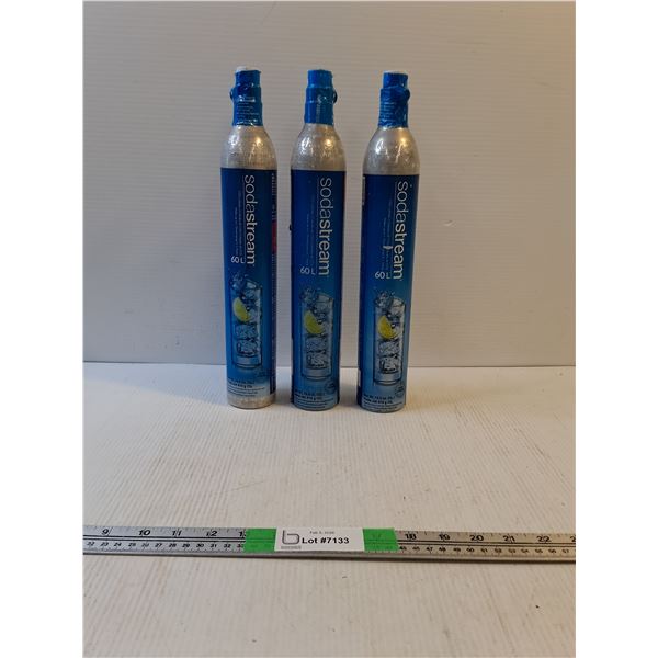 (3) Compressed Soda Stream Bottles (cannot ship)