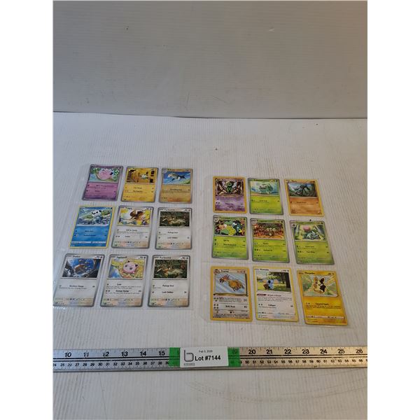 (18) Pokemon Cards (cannot authenitcate)