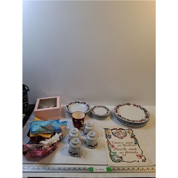 Decorative Dinner Plates, Dessert Plates, Tea Cup, Misc - PICK UP ONLY