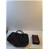 Image 1 : Black Purse, Burgundy Book Tote (NIB)