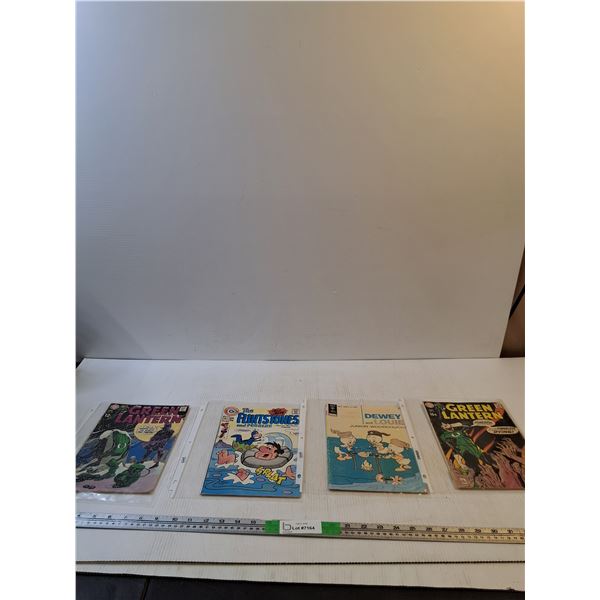 (4) Magazines: Green Lantern, The Flintstones, Huey, Dewey & Louie