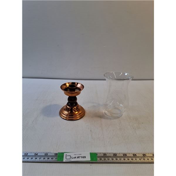 Candle Holder, Clear Lamp Shade
