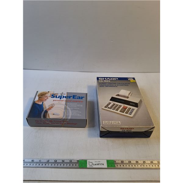 SuperEar Sound Amplifier, 10-Digit Printing Calculator